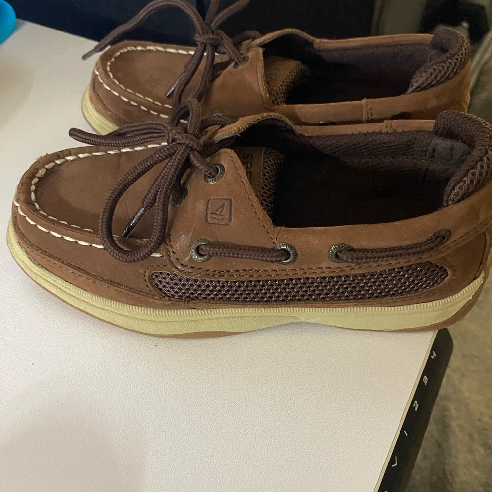 Sperry Lanyard Boys Brown Shoes